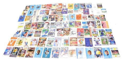 A large quantity of football programmes.