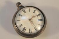 A silver cased verge pocket watch by Bothamley Boston