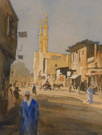 Anthony Flemming (b.1936). Cairo, Old Town, watercolour, signed and titled verso, 29cm x 22cm.