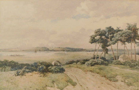 After Thomas Pyne (1843-1935). Country landscape, coloured print dated 1891, 25cm x 38cm.