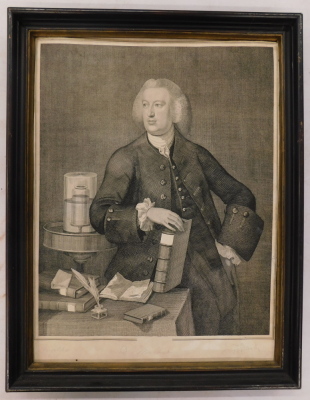 19thC. Monochrome print of a gentlement, pencil, signed and titled, 46cm x 35cm. - 2