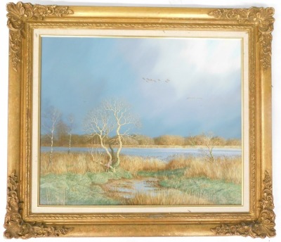 Nick Mace (b.1949). Canda's before the storm, oil on board, signed and titled verso, 50cm x 60cm. - 2