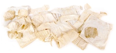 Georgian and later child's lace clothing, and caps. (a quantity)