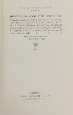 Aldin (Cecil). Ratcatcher to Scarlet, first edition, published by Eyre and Spottiswoode, London, and the Lonsdale Library, Shooting by Moor, Field and Shore, volume III, two copies. (3) - 2