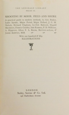 Aldin (Cecil). Ratcatcher to Scarlet, first edition, published by Eyre and Spottiswoode, London, and the Lonsdale Library, Shooting by Moor, Field and Shore, volume III, two copies. (3) - 3