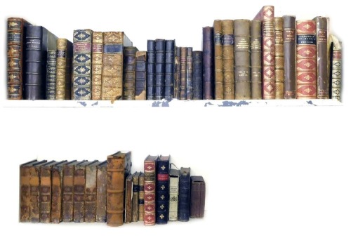 Books. Bindings, including Prescott, Conquest of Mexico, Memoir of Thomas Thomson, three copies, Saint-Paul Histoire Monumental de la France, Pictorial Half-Hours of London Typography, and Williams, Romance A Modern Exploration.(1½ shelves)