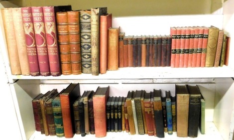 Books. Bindings, including The British Isles, three vols, depicted by pen and camera, Joyce and Thomas, Women of All Nations, two vols, Edinburgh Past and Present, Wright, History of Scotland, Gardening for Amateurs, two vols, and works by Racine, Moliere