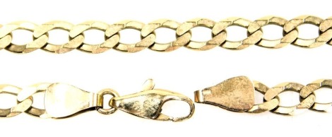 A 9ct gold curb link neck chain, on a lobster claw clasp, 13.4g.