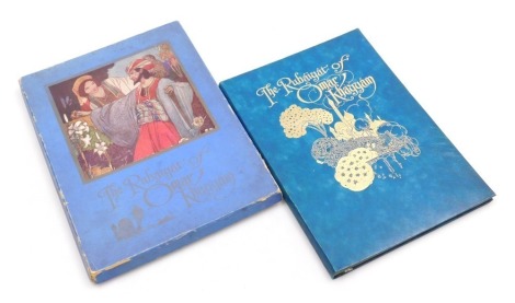 The Rubaiyat of Omar Khayyam, translated by Edward Fitzgerald, illustrated by Charles Robinson, gilt tooled blue cloth, published by Collins Clear-Type Press London and Glasgow, boxed.