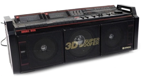 A Hitachi 3D8 speaker sound system, three way, with multi channel