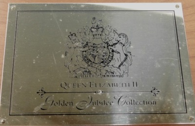 A Royal Mint The Queen's Golden Jubilee 2002 silver proof coin set, containing twenty four coins, some with 22ct gold and enamel decoration, contained in a fitted case with various certificates of authenticity, each coin approx 28.28g. - 5