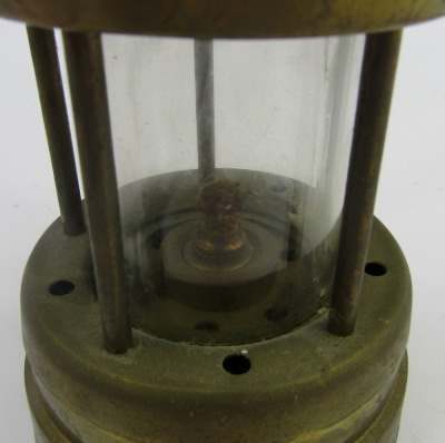 A British Coal Mining Company Wales miner's lamp, for Aberaman Colliery, number 36844, with swing handle, 24cm high. - 3