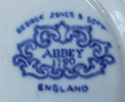 A quantity of G Jones & Sons Abbey pattern blue and white pottery, to include teacups and saucers, milk jugs, teapots, hot water jugs, etc. - 2