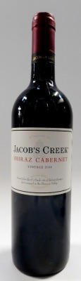 Two bottles of Fifth Leg Western Australian 2003 Wine, bottle of Brian McGuigan's Personal Reserve Tawny, bottle of Shingle Peak 2005 Pinot Noir, bottle of Brian McGuigan 2003 Shiraz, and bottle of Jacobs Creek Shiraz. (6) - 10