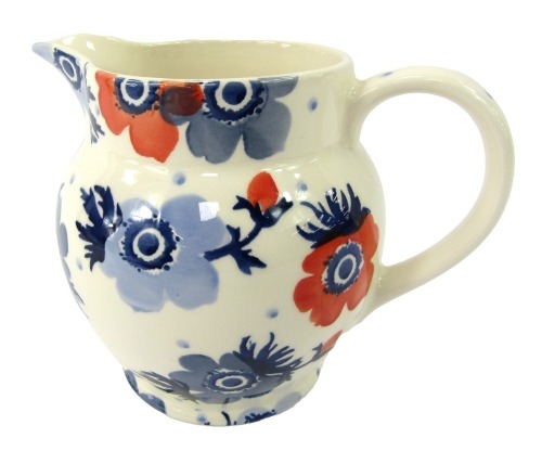 An Emma Bridgewater pottery one and a half pint jug, Anemone Year jug 2019.