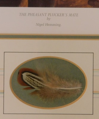 Pictures and prints, comprising, after Nigel Hemmingway, The Pheasant Plucker's Maid, limited edition signed print number 397/750, with guild stamp, 47cm x 33cm, framed and glazed, after M Crawford, Fergie and Dai, limited edition print, signed in pencil - 4