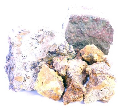 Various fragments of raised Blue John.