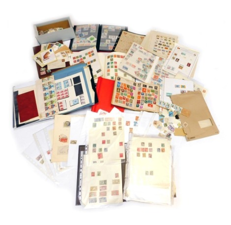 Philately. Victorian and later world used postage stamps, comprising loose and albums, Edward VII 1909 stamps, stock books, etc. (1 box)