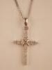 A 9ct white gold (import) crucifix