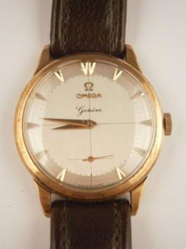 An Omega 9ct gold gentleman's wristwatch