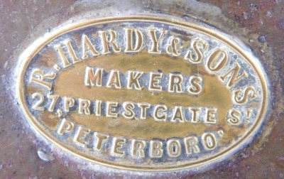 A R Hardy & Sons of Peterborough tea urn, with brass tap and two moulded wooden handles, 75cm high. - 3