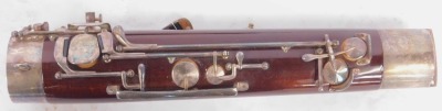 A Renard wooden cased Basson, with plated mounts and fittings, four section, no. 18761. - 2