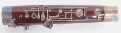 A Renard wooden cased Basson, with plated mounts and fittings, four section, no. 18761. - 3