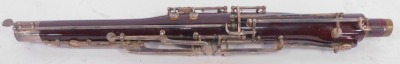 A Renard wooden cased Basson, with plated mounts and fittings, four section, no. 18761. - 6