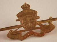 A Royal Artillery lapel badge