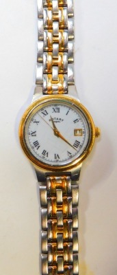 A Rotary bicolour lady's wristwatch, with additional links, boxed. - 2