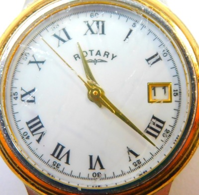 A Rotary bicolour lady's wristwatch, with additional links, boxed. - 3