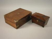 A Victorian mahogany and brass bound box