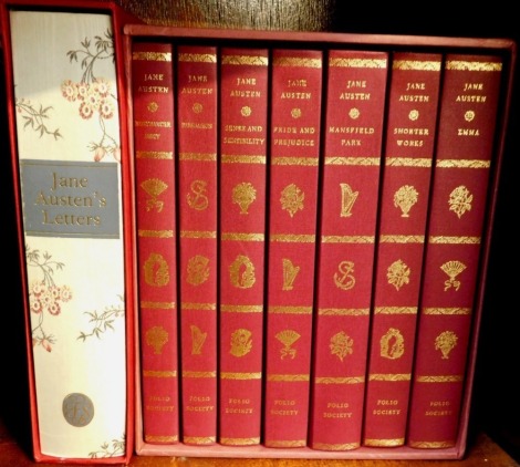 Austen (Jane). Various works, published by the Folio Society, cloth bound with gilt tooling, in slip case, together with Jane Austen's Letters.