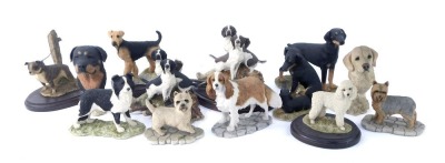 A group of Sherratt & Simpson dog figures, to include West Highland Terriers, Cocker Spaniels, etc. (1 tray)