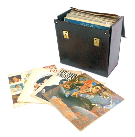 A group of LP records, to include Elvis Presley Loving You, Blue Hawaii, As Recorded as Madison Square Gardens, Volume 1 A Legendary Performer, Classic Rock Countdown, Lenny Dee, Jesse Fuller, Elaine Page, Roy Orbison, etc.