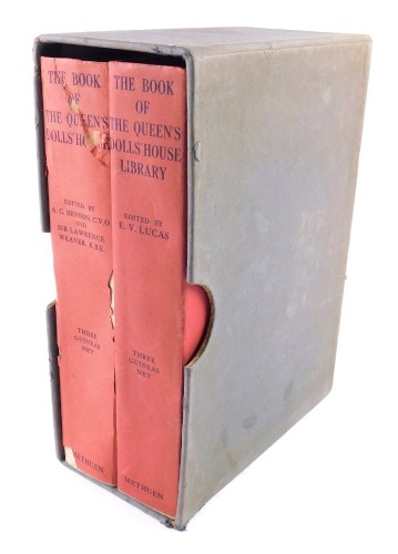 A limited edition copy of The Book of the Queen's Doll House signed by Queen Mary, published by Methuen 1924, number 1348/1500, bearing inscription to R Short from Mary R Christmas 1942, 2 vols, in card slipcover.