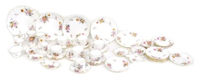 A quantity of Royal Crown Derby Posies pattern teaware and other similar pieces.