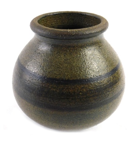 A Govancroft Scottish studio stoneware vase, stamped Razaleki, 18cm high.