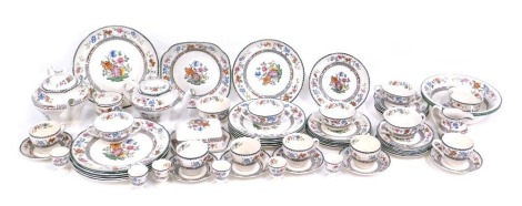 A Spode Chinese Rose part dinner and tea service, to include teapots, dinner plates, bowls, egg cups, etc.