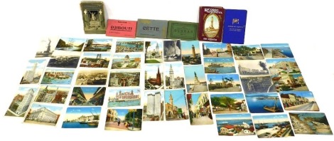 A quantity of 20thC postcards, travel guide books, etc.