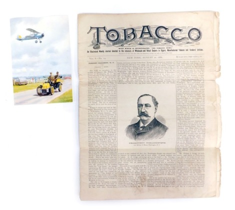 A copy of Tobacco magazine or Tobacco News, vols 1-19, published New York August 20th 1886.