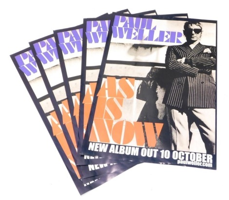 Five Paul Weller As is Now album promotional posters.