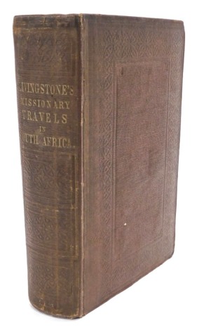 Livingstone (David). Missionary Travels and Researches in South Africa, first edition, inscribed by the author, folding engraved map, chromolithograph plates, bookplate of Thomas Adolphus Sitwell Drew, publishers cloth, 8vo, 1857, Inscribed 'Andrew Drew E