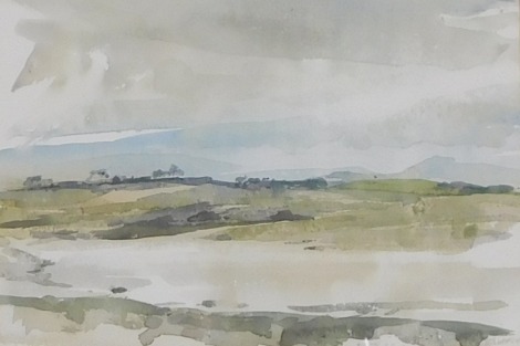 George McKeith. October Morning Kippon, watercolour, signed and titled verso, 21cm x 30cm. Artist label verso.