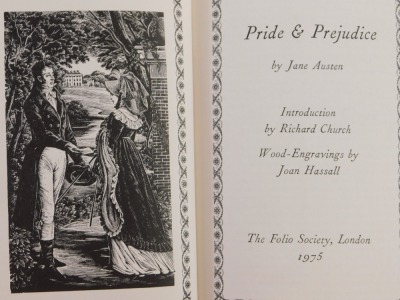 Folio Society. Austen (Jane) Presentation Set, comprising Pride and Prejudice, Sense and Sensibility, shorter works, Emma, Persuasion, Northanger Abbey and Mansfield Park, seven editions, in slipcase. - 4