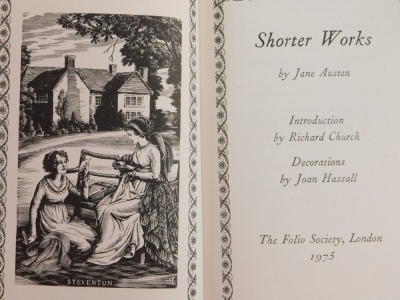 Folio Society. Austen (Jane) Presentation Set, comprising Pride and Prejudice, Sense and Sensibility, shorter works, Emma, Persuasion, Northanger Abbey and Mansfield Park, seven editions, in slipcase. - 7