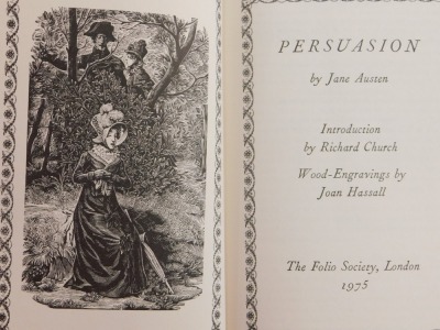 Folio Society. Austen (Jane) Presentation Set, comprising Pride and Prejudice, Sense and Sensibility, shorter works, Emma, Persuasion, Northanger Abbey and Mansfield Park, seven editions, in slipcase. - 10