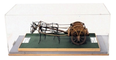 A diorama model of a Celtic Chariot for the 2nd Century, in perspex case.