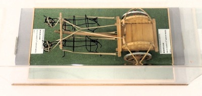 A diorama model of a Celtic Chariot for the 2nd Century, in perspex case. - 2