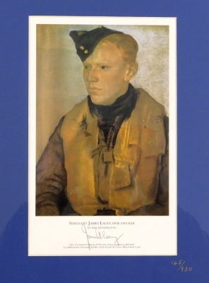 A set of Diamond Jubilee Royal Air Force Benevolent Fund limited edition prints, to include Squadron Leader Douglas Bayder DSODFC by Eric Kennington, signed in pencil to margin, with certificate, Sergeant James Lacey, Flight Lieutenant Roderick Leroyd, Fl - 3